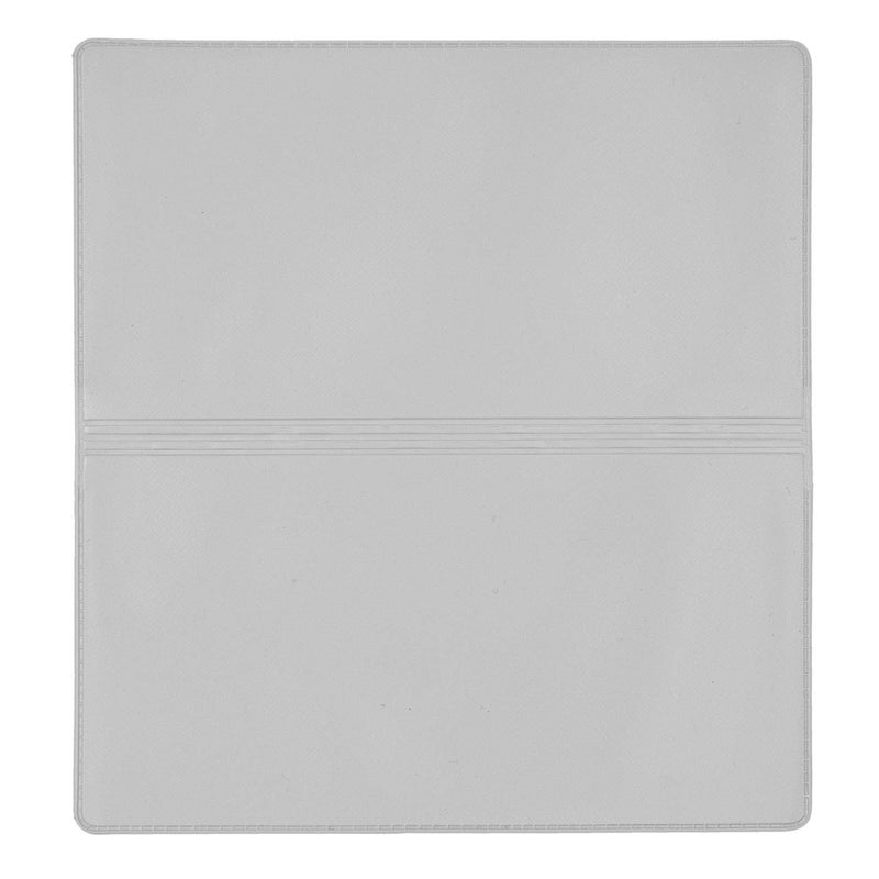 CAROUSELCHECKS Grey Vinyl Checkbook Cover, Top Tear Personal Vinyl Checkbook Cover - Image 3